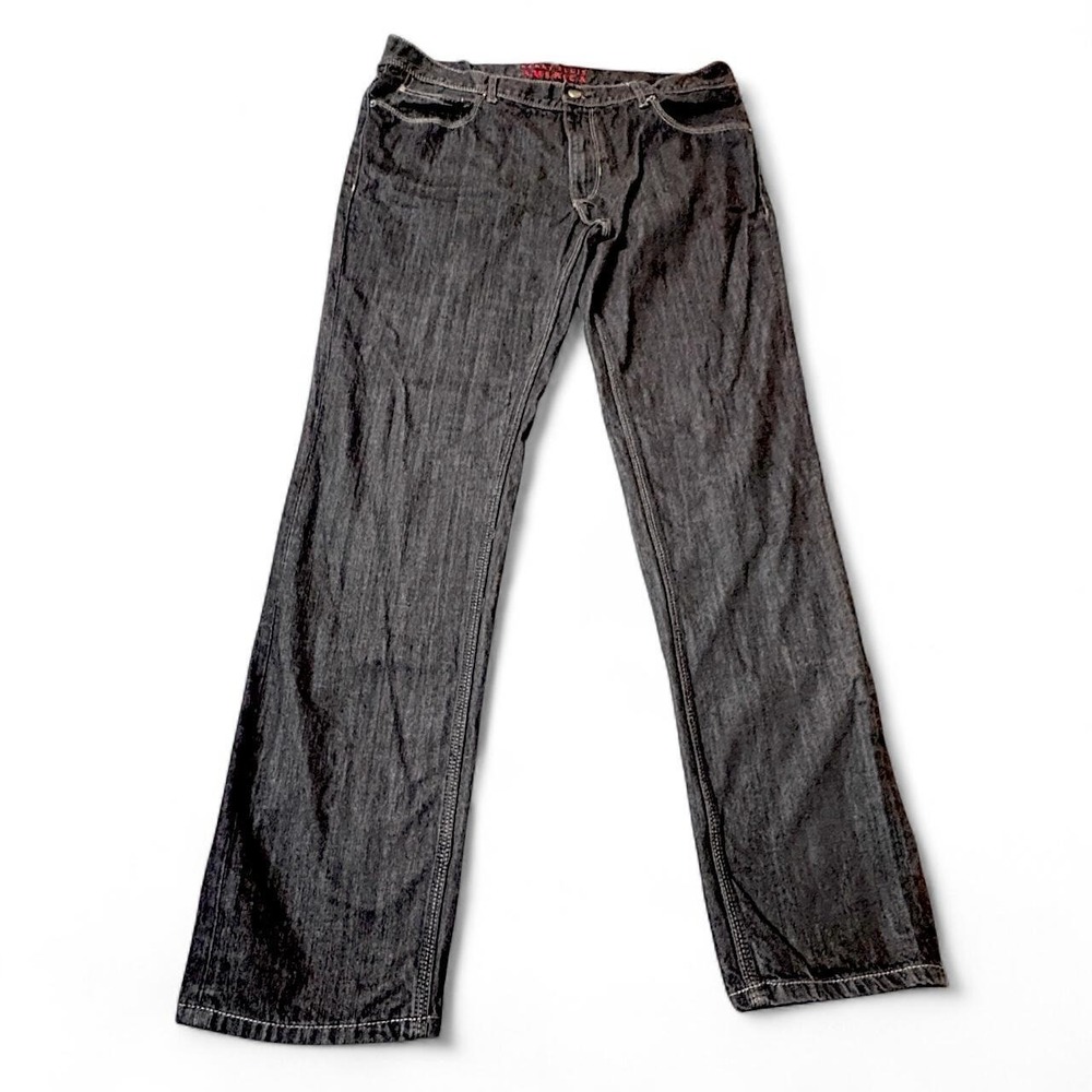 VTG Perry Ellis America men's 36x34 jeans black slim denim streetwear skate Y2K